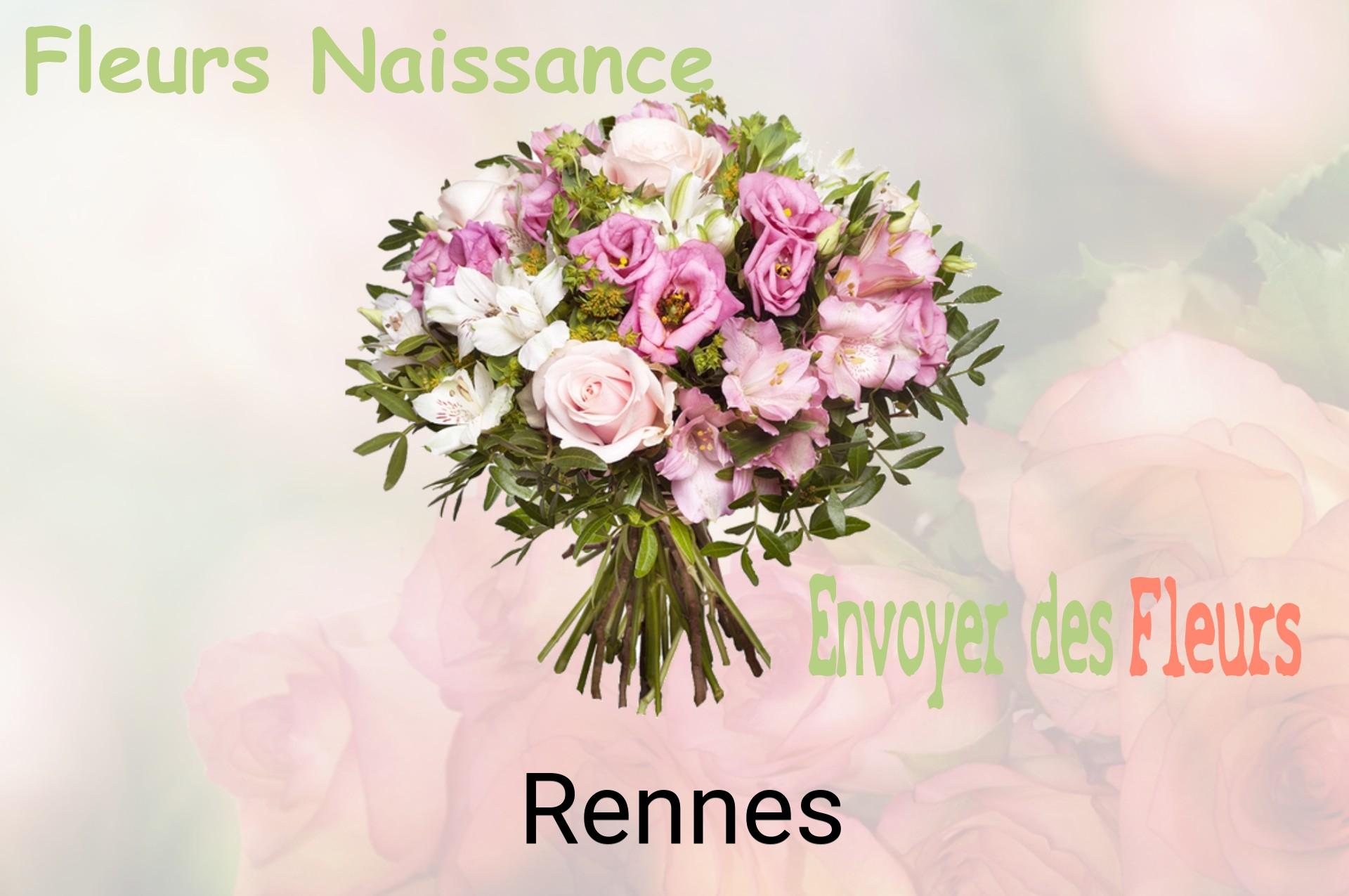 Bouquet de fleurs de naissance livré à Rennes